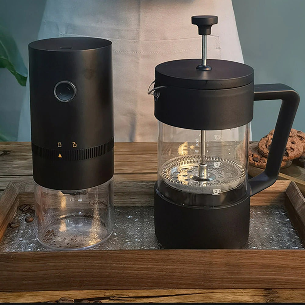 Portable Electric Coffee Grinder - One Button Control Coffee Bean Grinder  Low Temperature Ceramic Grinding Core Espresso Grinder USB Charging Spice